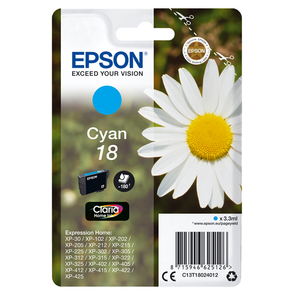 CARTUCHO EPSON  T1802 CYAN