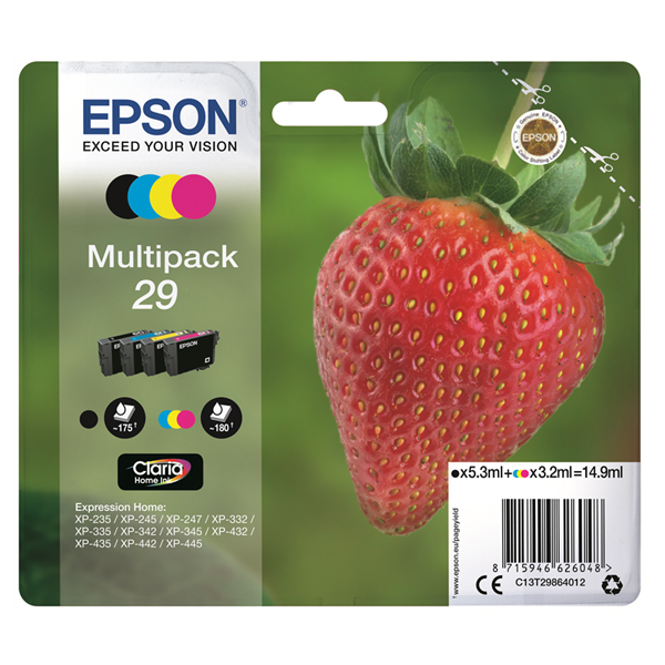 PACK 4 CARTUCHOS EPSON T2986 4 COLORES