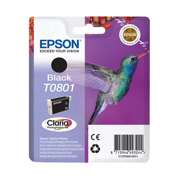 CARTUCHO EPSON T0801 NEGRO