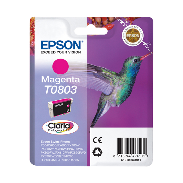 CARTUCHO EPSON T0803 MAGENTA