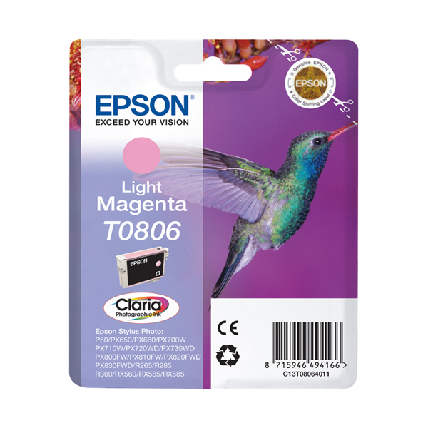 CARTUCHO EPSON T0806 MAGENTA CLARO