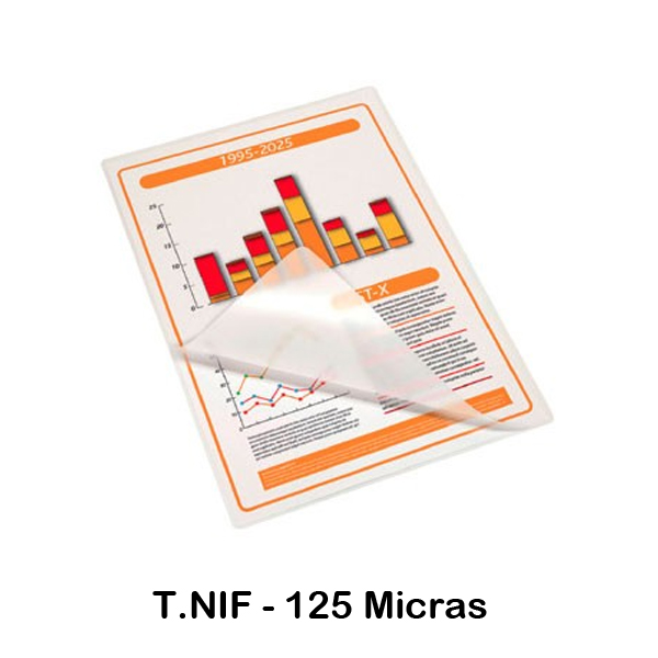 CAJA 100 FUNDAS PLASTIFICACION NIF 125M