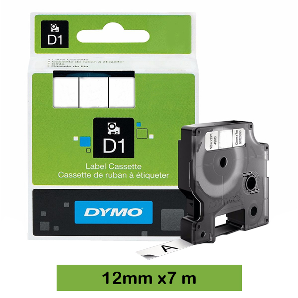 CINTA DYMO 1000 12MMX7M NEGRO/VERDE