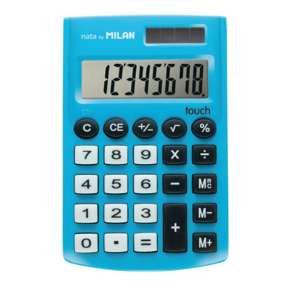 CALCULADORA 8 DIG.POKET TOCH AZUL