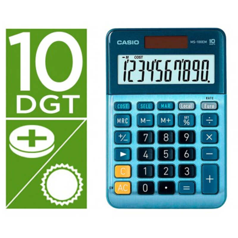 CALCULADORA CASIO MS-100EM  10 DIGITOS
