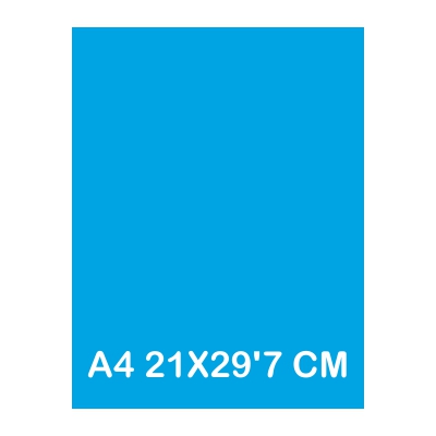 TAPAS CARTULINA A4 185GR AZUL MALDIVAS