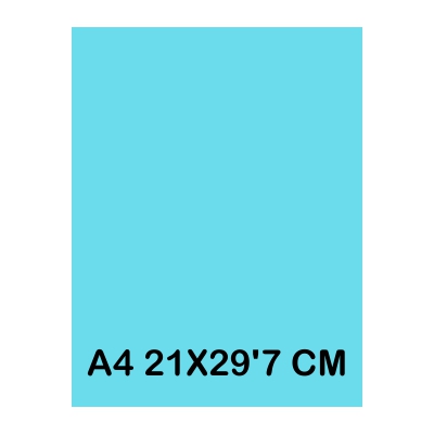 TAPAS CARTULINA A4 185GR AZUL TURQUESA