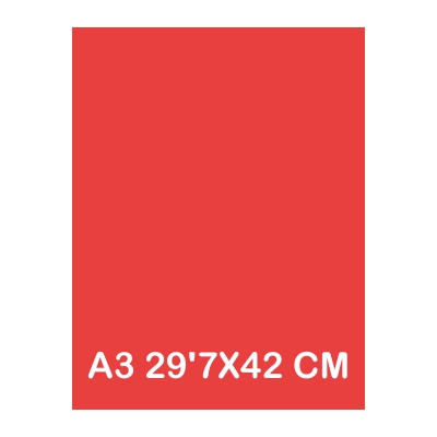 TAPAS CARTULINA A3 185G ROJO TOMATE