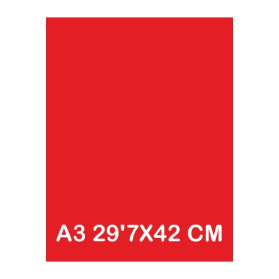 TAPAS CARTULINA A3 185G ROJO