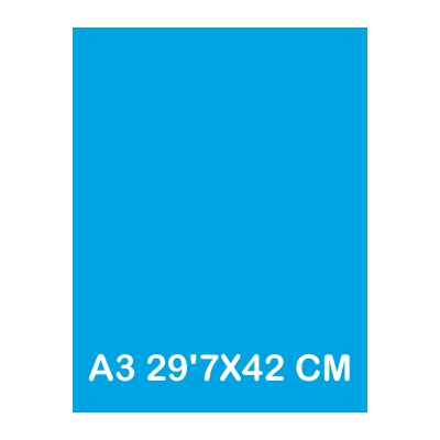 TAPAS CARTULINA A3 185G AZUL MALDIVAS