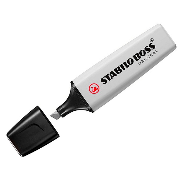 ROTULADOR FLUO STABILO GRIS PASTEL