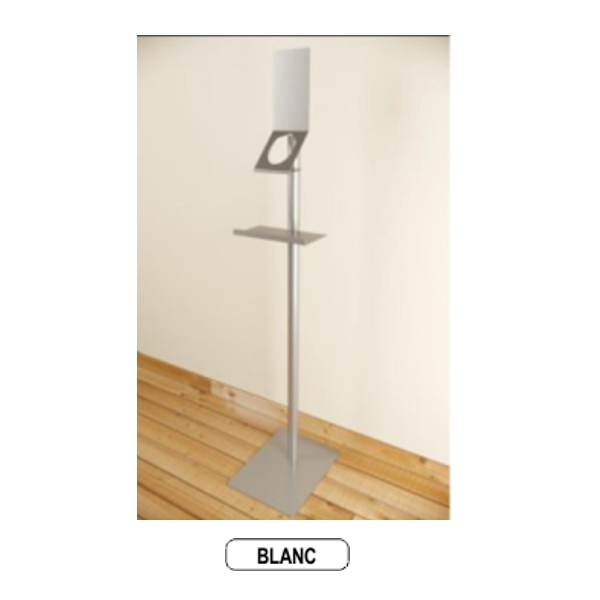 SOPORTE TIPO PEANA JABON+GUANTES BLANCO