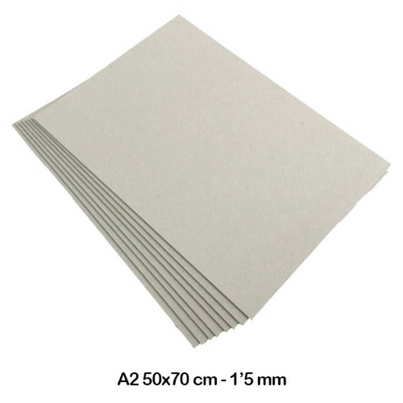 CARTON A2 50X70CM GRIS 1'5MM
