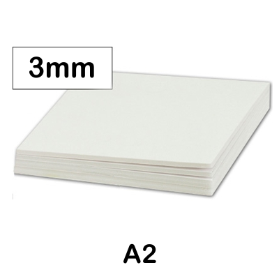 CARTON PLUMA 3MM A2 50X70CM BLANCO