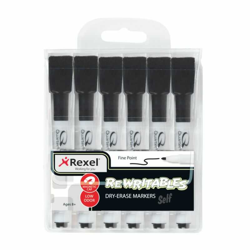 MINI ROTULADOR BORRABLE SECO PACK.6 NEG