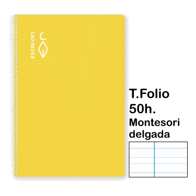LIBRETA T.FOLIO PAUTA MONTE.3.5 50H.AMA