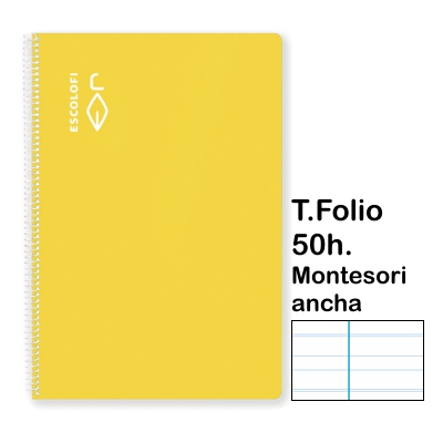 LIBRETA T.FOLIO MONTESORI 5 50H AMARILL