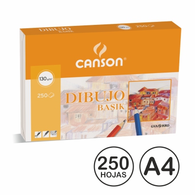 CAJA 250 HOJAS BASIK A4 S/RECUAD. GUARR