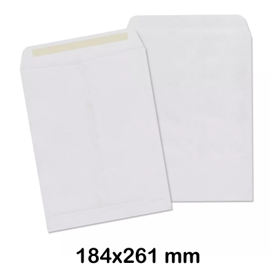 PACK 10 SOBRES 184X261MM BLANCOS