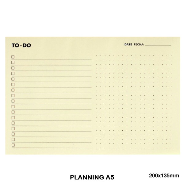 PLANNER DIARIO HORIZONTAL A5 TO-DO