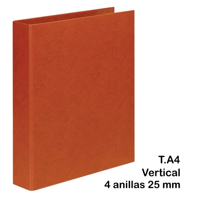CARPETA CUERO FOLIO 4AN. 25MM