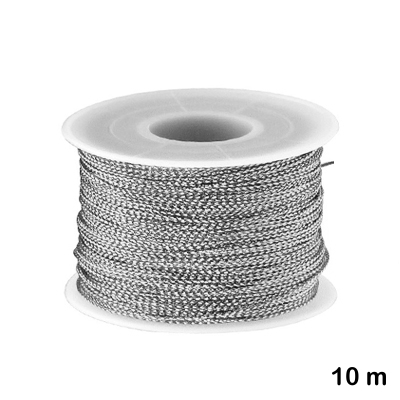 ROLLO 10M CORDON PLATEADO 2MM