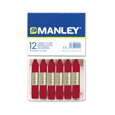 CAJA 12 CERAS BLANDAS GRANATE