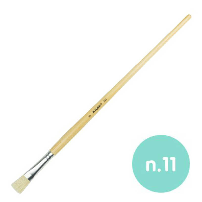 PINCEL PLANO MILAN CERDA M/LARGO Nº11