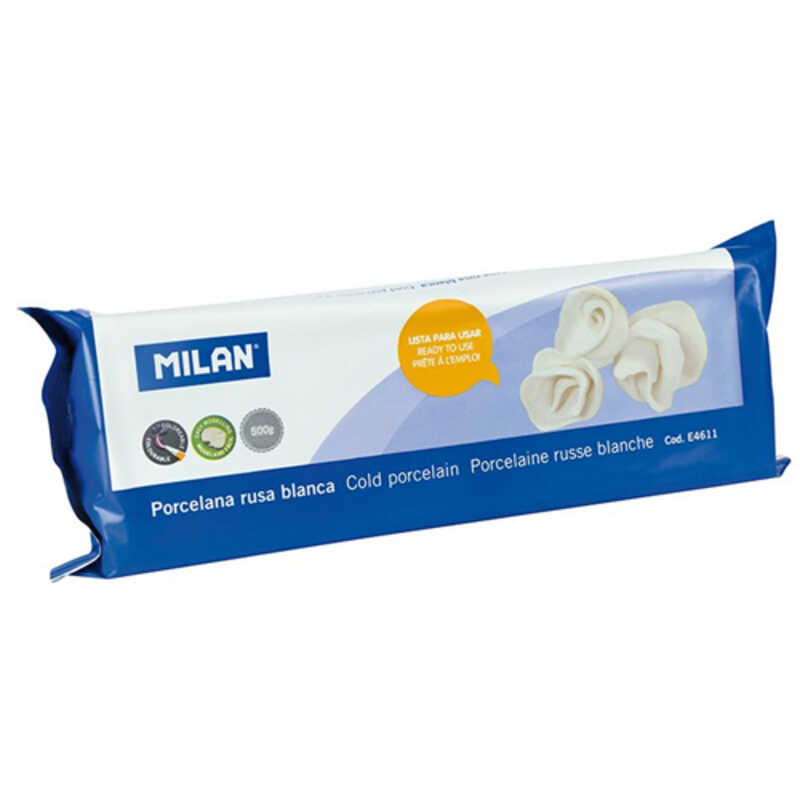 PAQ. 500GR PORCELANA RUSA BLANCA MILAN