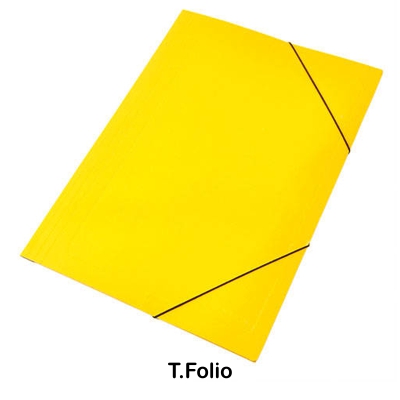 CARPETA FOLIO C/GOMAS Y SOLAPAS AMARILL
