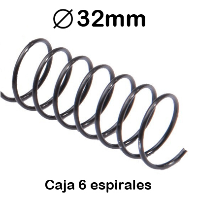CAJA 8 ESPIRALS 5:1  32MM NEGRES METAL