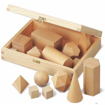 PACK 15 CUERPOS GEOMETRICOS MADERA