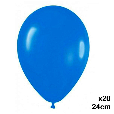 PAQUETE 20 GLOBOS COLOR AZUL MAR