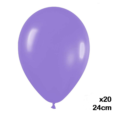 PAQUETE 20 GLOBOS COLOR LILA