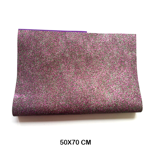 GOMA EVA PURPURINA ROSA VERDE 50X70CM
