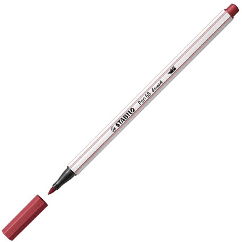ROTULADOR PEN 68 BRUSH STABILO ROJO