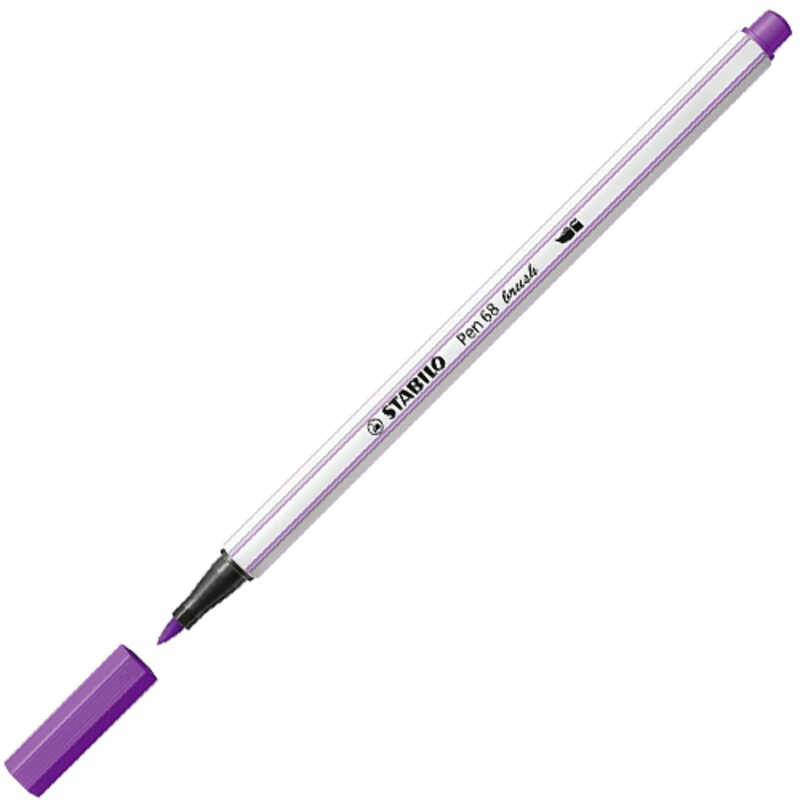 ROTULADOR PEN 68 BRUSH STABILO LILA