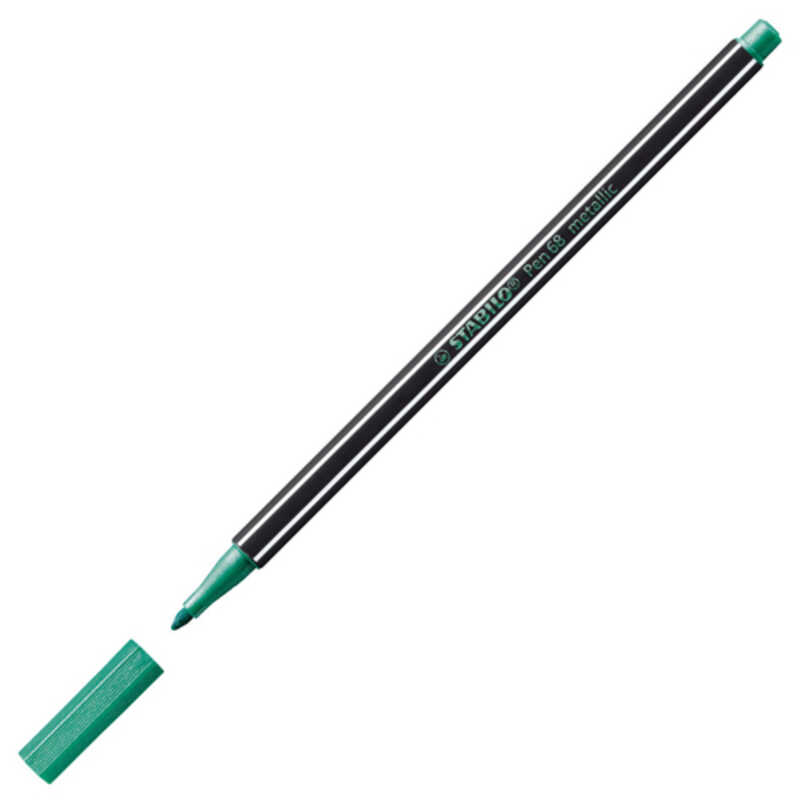 ROTULADOR PEN 68 STABILO VERDE CL METAL