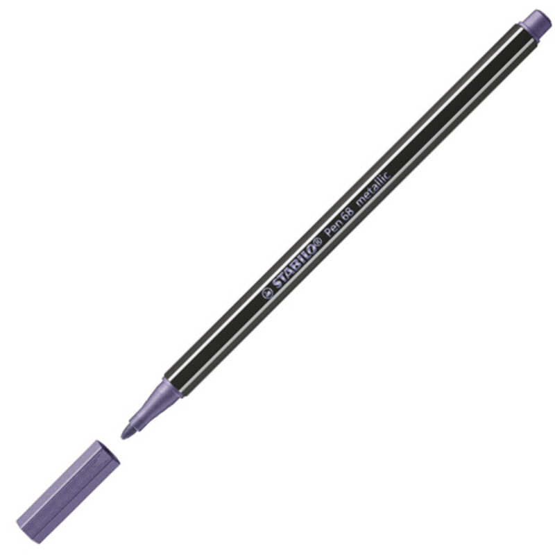 ROTULADOR PEN 68 STABILO LILA METALIZAD