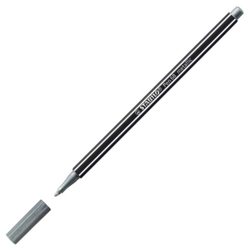 ROTULADOR PEN 68 STABILO PLATA METALIZA