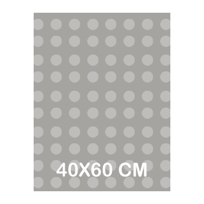 GOMA EVA PLATA TOPOS METALIZADOS 60X40C