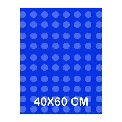 GOMA EVA AZUL TOPOS METALIZADOS 60X40CM
