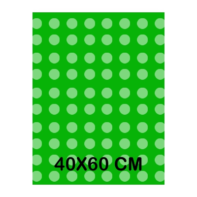GOMA EVA VERDE TOPOS METALIZADOS 60X40C