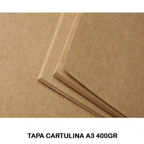 TAPA CARTULINA A3 400GR COLOR KRAFT