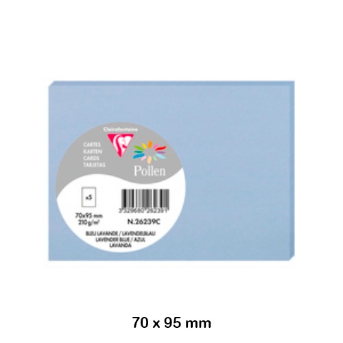 PACK 5 TARJETAS 70X95MM 210GR AZUL