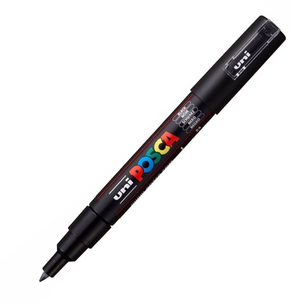 ROTULADOR POSCA FINO 1MM PC-1M NEGRO