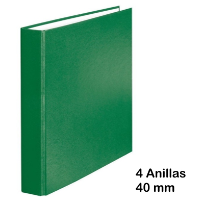 CARPETA CARTON FOLIO 4AN. 40MM VERDE