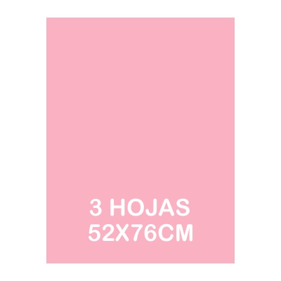 PAQUETE 3 HOJAS SEDA ROSA 52X76CM