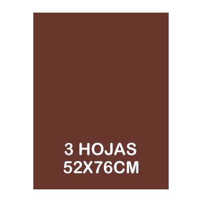 PAQUETE 3 HOJAS SEDA MARRON 52X76CM