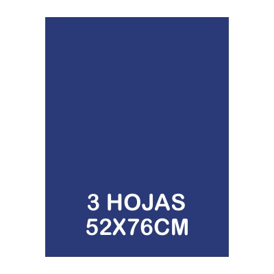 PAQUETE 3 HOJAS SEDA AZUL ULTRAMAR 52X7